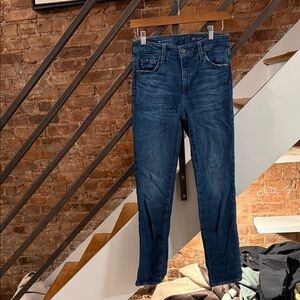 AG Adriano Goldschmied Dark Blue Straight Jeans